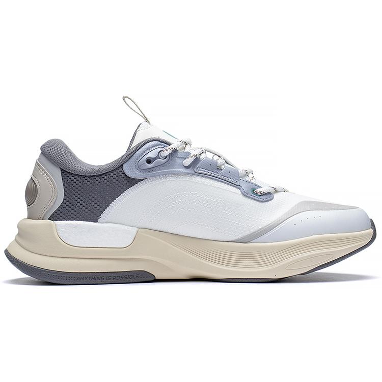 Li Ning Yun Ji Textile, Synthetic Leather, TPU Cushioning Slip Resistant Breathable Low top Sports Casual Shoes Men's AGLS107-2