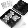Ice Cube Tray 3D Bear Shape Food-grade Silicone Ice Mold Dishwasher Safe Slow Melting Cocktail Ice Mold