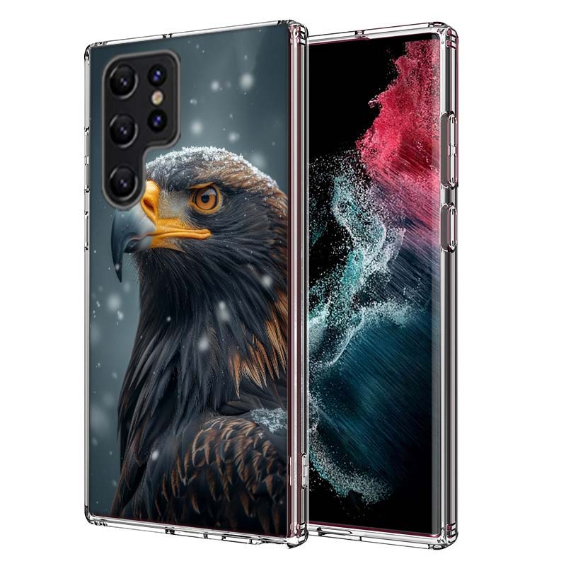Majestic Eagle Gaze Capa Phone Case For Samsung S26 Ultra S25 Edge Galaxy S23 S21 S20 S24 FE S22 S10 Plus Cover Clear TPU Shell