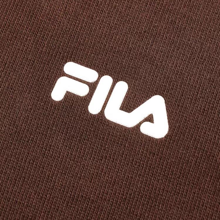 Fila Modern Heritage Warm Comfortable Soft Half-Zip Color Block College Sweatshirt Women Sweatshirt Deep-Rock-Brown F11W518204F-BN