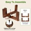 Pine Wood Flower Pot Rack Brown Wood Grain Cross Display Stand Tabletop Plant Shelf  Living Room