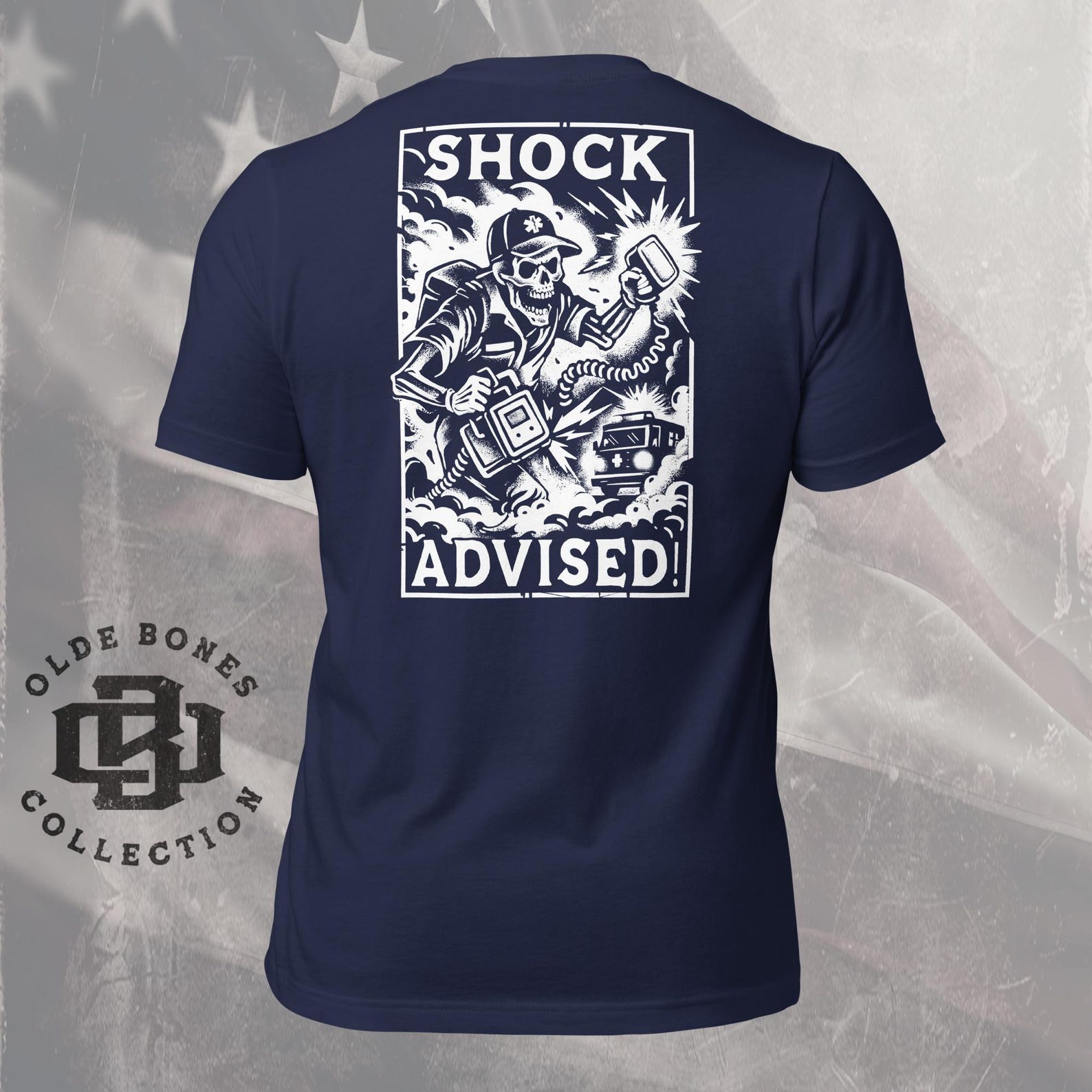 Shock Advised Blue Shirt, EMT T-Shirt, Paramedic T-Shirt, Medical Shirt S