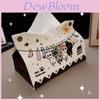 Cat Cartoon Leather Tissue Box For Home Office Car Use With Multi Purpose Functionality