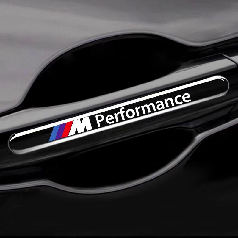 4Pcs M LOGO Car Door Handle Protector Sticker Auto Styling For BMW X7 X3 X4 X5 X6 3 4 5 6 7 Series Z4 M M3 M5 M6 E38 E39 E46 E53 E60 E61 E64 E70