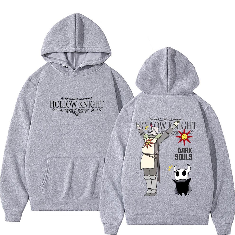 Spiel Hollow Knight Doppelseitiger Grafik-Hoodie Herren Damen Mode Übergroße Streetwear Unisex Vintage Lässige Pullover-Hoodies