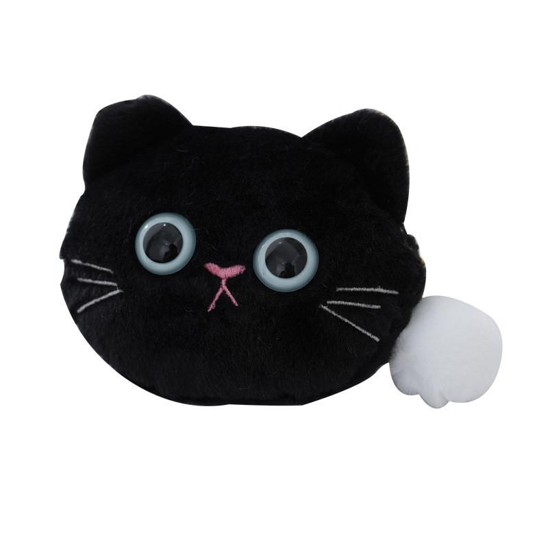 Adorable Cat Coin Purse Plush Coin Pouch Cute Headphone Bag For Kids And Students