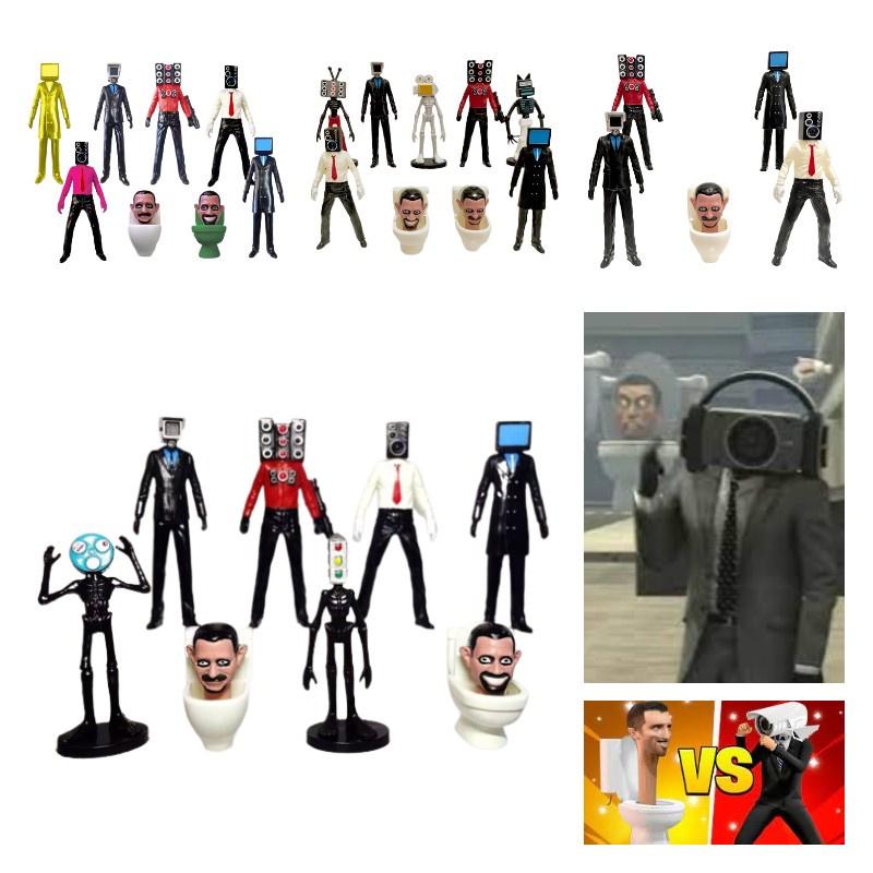 Hochwertige PVC 2,5-4,5 Zoll Toilettenmann Gegen Überwachungsmann Actionfigur Modell Dekoration