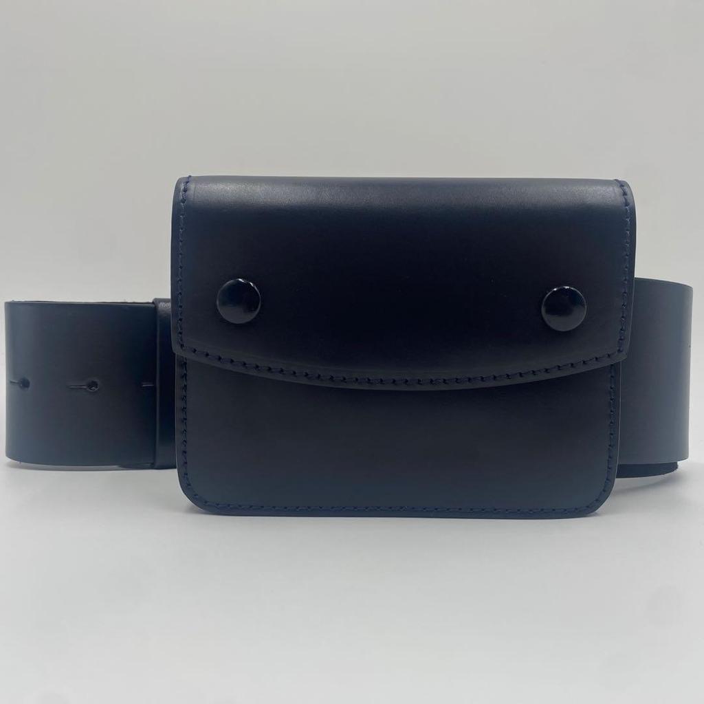 Maison Margiela MM11 Belt Waist Bag Pouch Hip Bag Crossbody Shoulder Genuine Leather Black Men's Women's Unisex