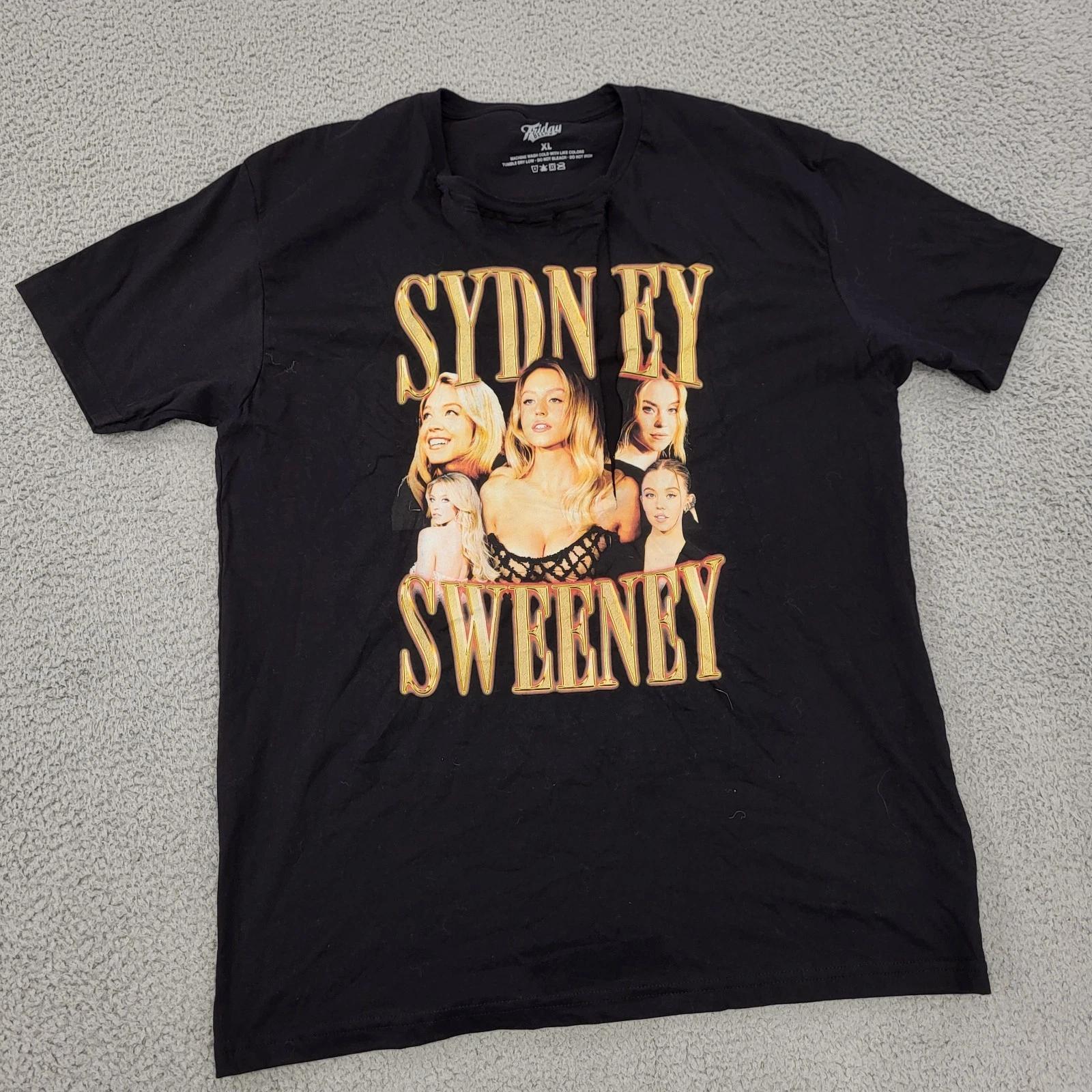 Sydney Sweeney Shirt Mens XL Black Graphic Print 2XL