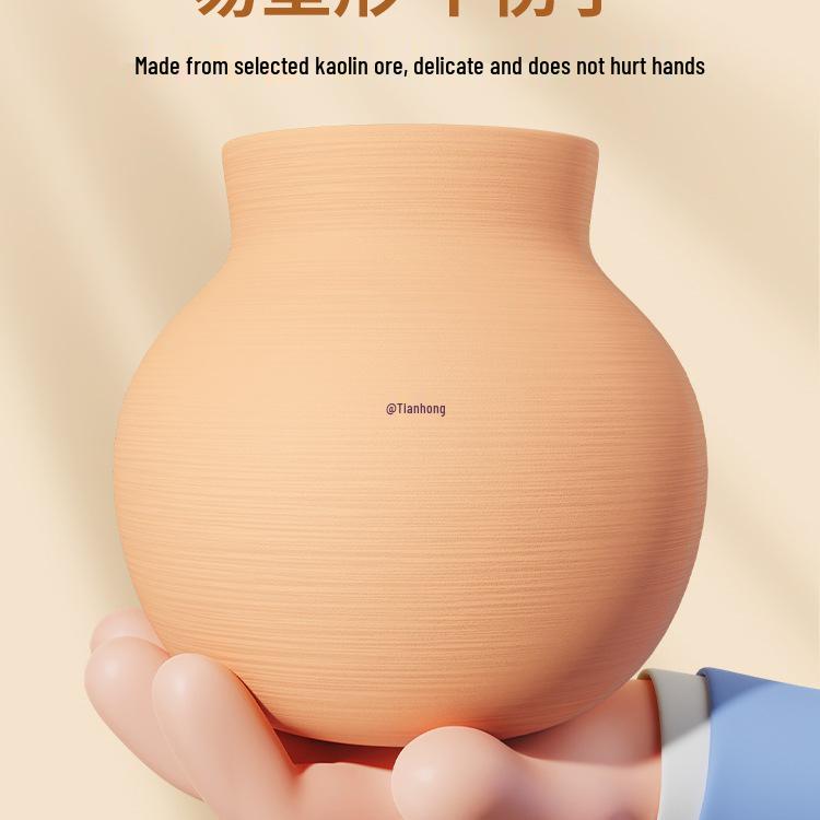 Children's Electric Pottery Machine Set with Polymer Clay & Tools for Students