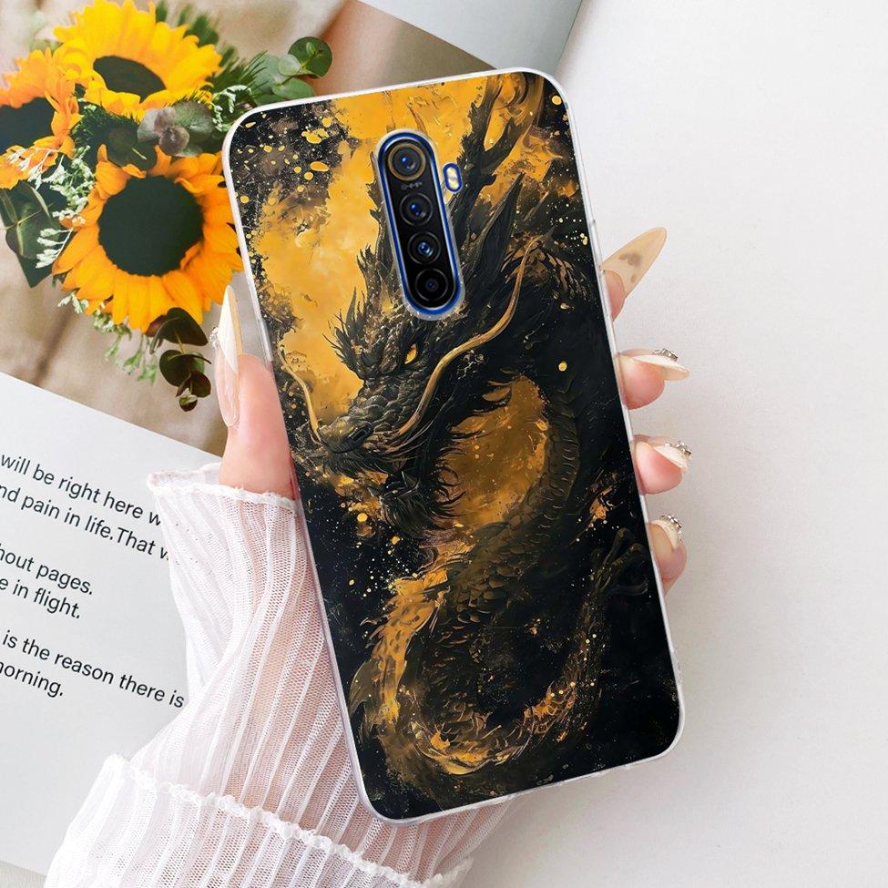 Clear For Realme X2Pro RMX1931 Casing For Realme X2 Pro Case Luxury Fashion Butterfly Funny Cute Painted Cover