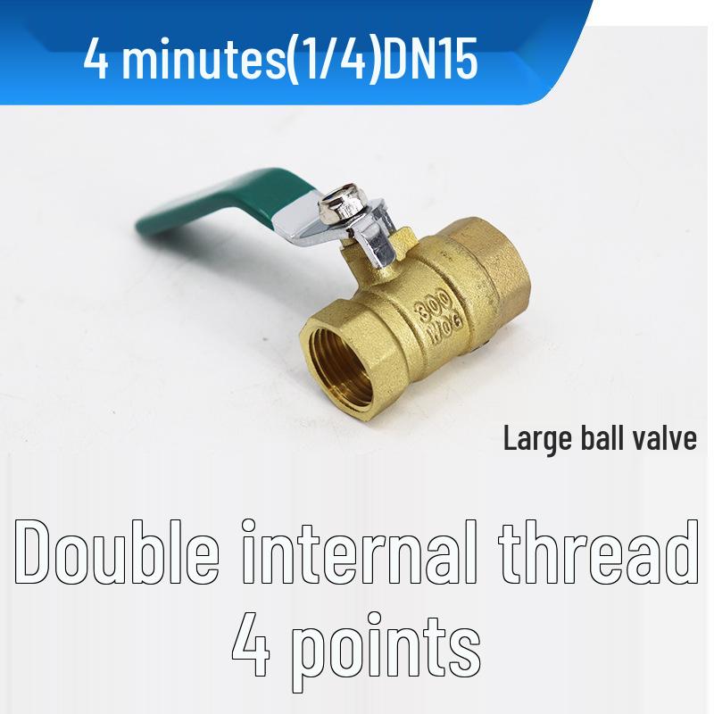 Pneumatic 4-Point Copper Ball Valve Switch for Air Compressor and Water Pipe, Internal/External Thread
