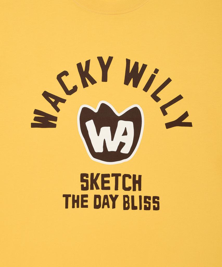 WACKY WILLY Point Graphic Short Sleeve T-Shirt Yellow