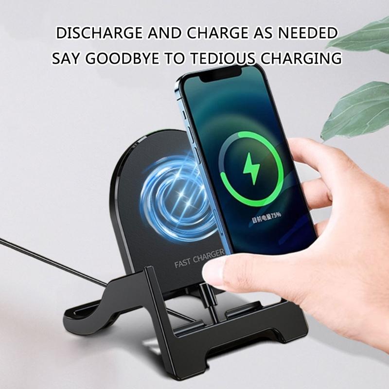 Multifunctional Phone Holder Table Phone Bracket Wireless Charging Stand ABS Texture Phone Holder Perfect for Office Use