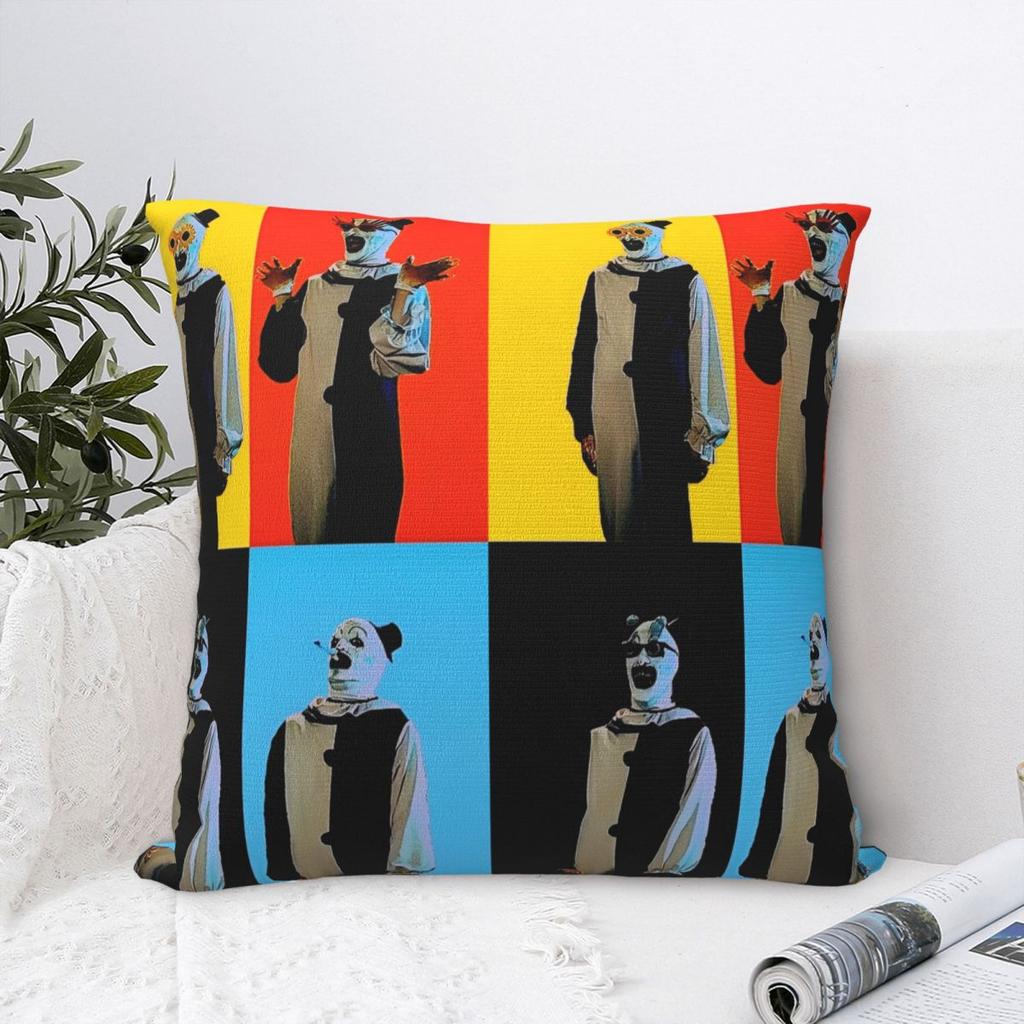 Film Funny TTerrifier Horror Pillow Case Cushion Cover Pillow Cover Novelty Pillowcases For Chair Sofa Home Decoration