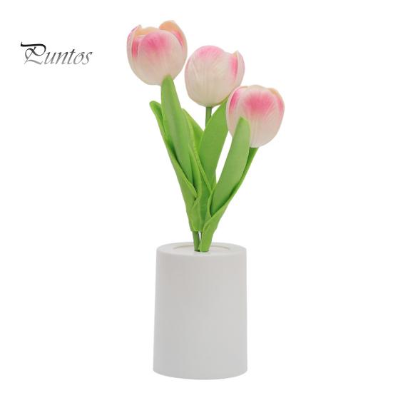 Decorative Night Lamp Large Tulip Light Realistic Floral LED Bedside Battery-Powered Ambiance Eco Friendly for Bedroom Desk Decor Warm Glow