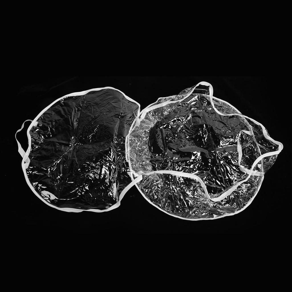 Wreath Storage Bag 60x20cm Thick PVC Reinforced Handle Double Zippers Transparent Clear Wreath Storage Container