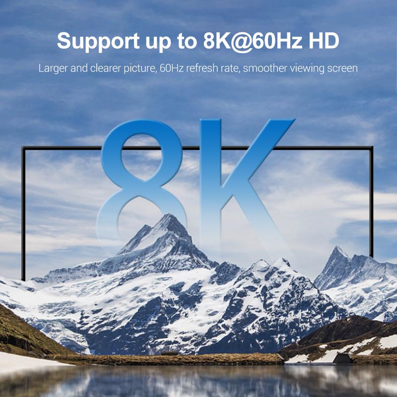 8K HDTV Male To Female Adapter Connector Converter HDMI L Shape Angle 90 270 Degree Gold Plated Support 8K@60Hz For PC Laptops