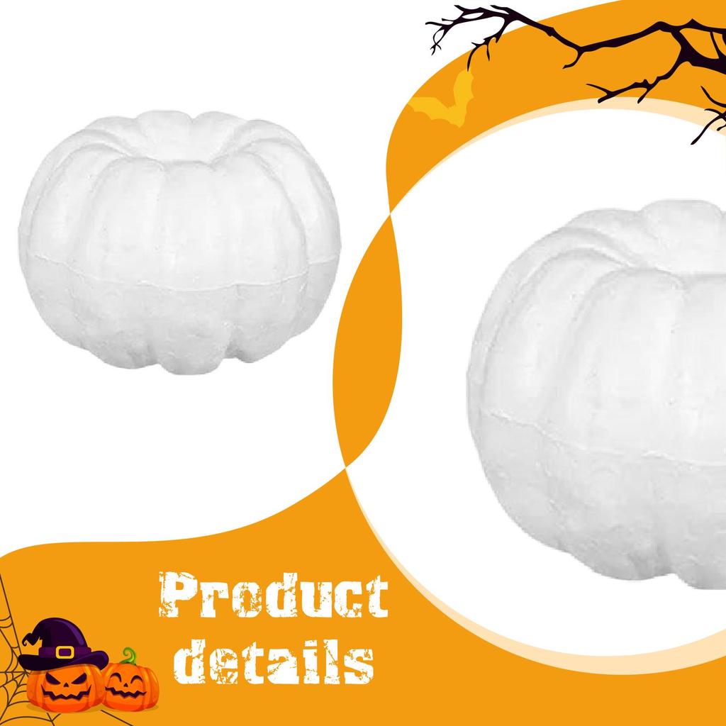 20Pcs White Artificial Pumpkins Small Fake Pumpkin Table Decorative Foam Pumpkins for Garden Painting Thanksgiving Home Xmas