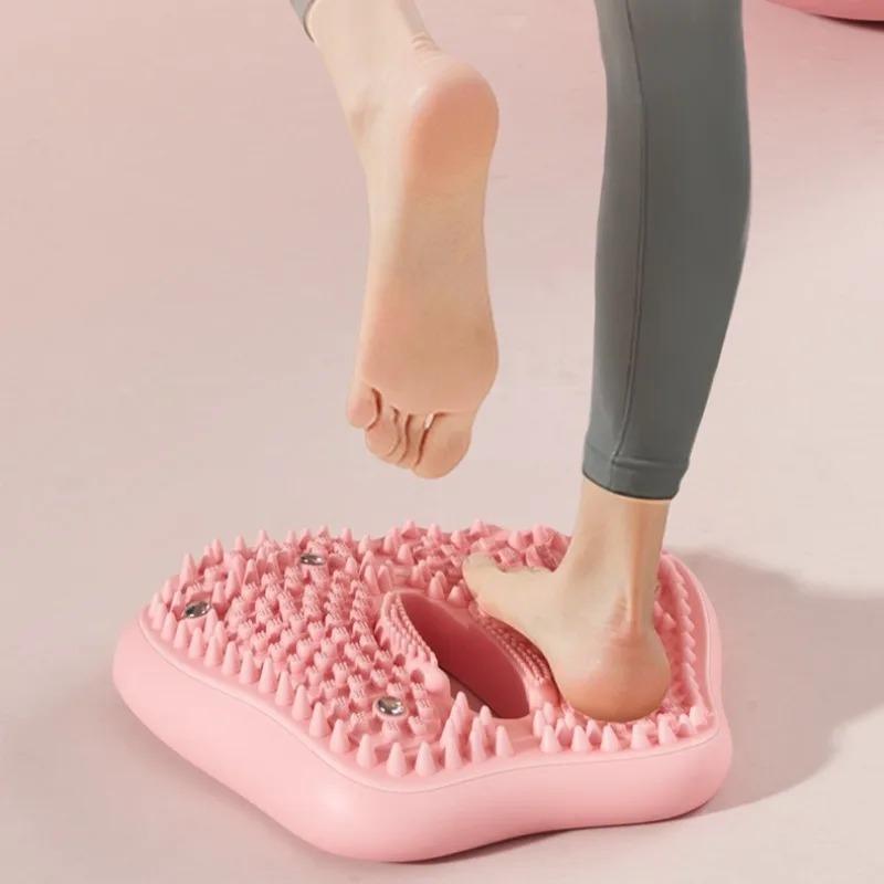 Inflatable Foot Massager Stepper Balance Board with Anti Slip PVC Massage Dots for Yoga Training Slimming Leg Shaping
