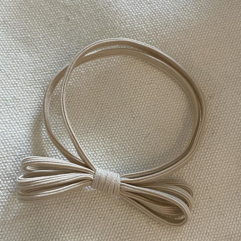 

Молочный Кофе Бант Резинка для Волос - Высокоэластичная Простая Резинка для Волос для Женщин