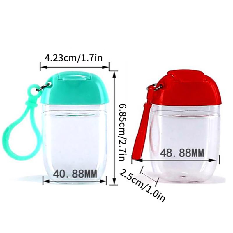 10 Pcs 30Ml Mini Soap Dispenser Container Diy Portable Refillable Bottles With Hook Hand Sanitizer Cosmetics Container Outdoor