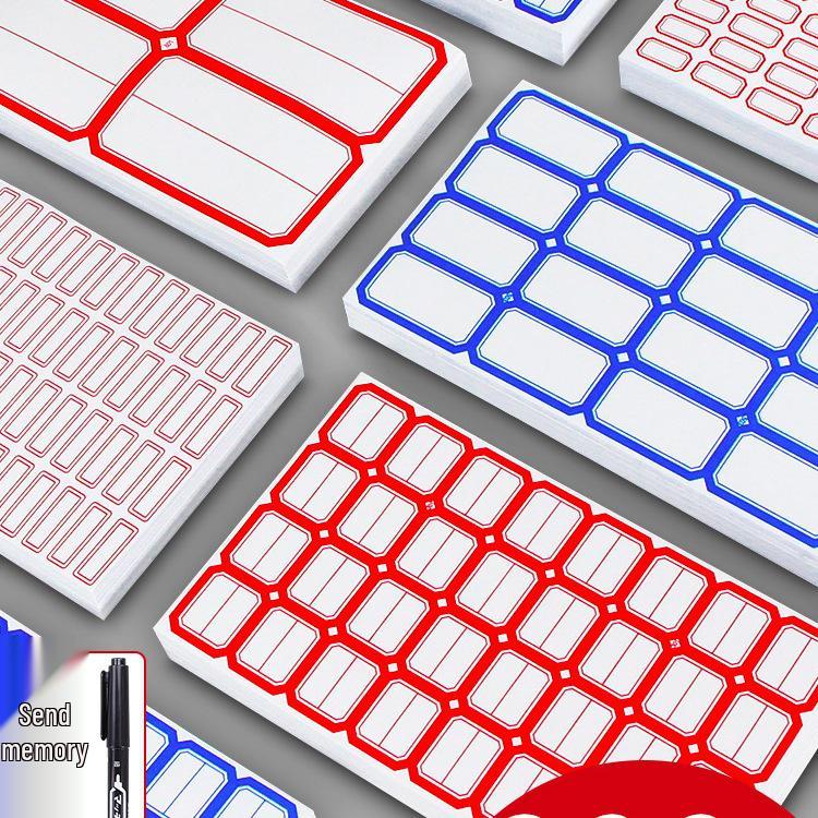 Mouth-Shaped Writable Self-Adhesive Stickers 301(red/50 sheets)
