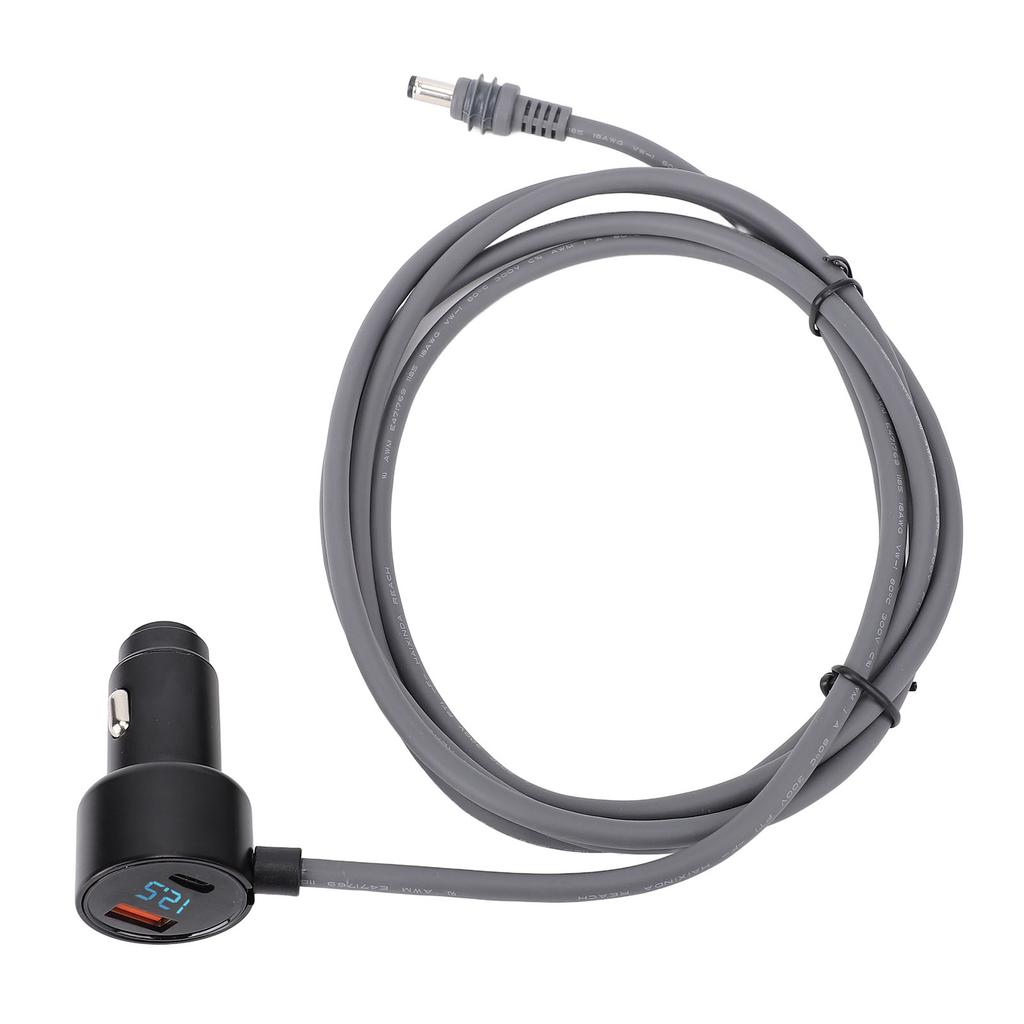 12V 24V DC to Car Cigar Lighter Extension Power Supply Cable with Digital Display for Car Truck RV