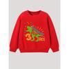 Kids Sweatshirt Registered Base Dinosaur 3rd Birthday Print -Lined Warm Boys' Round Neck Long Sleeve Top, Fashion Print Pattern Children's