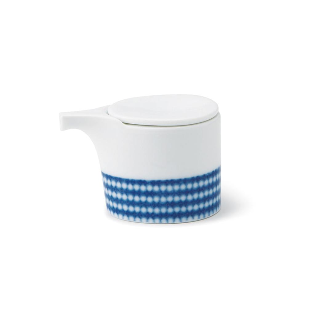 Mino ware miyama soy sauce approximately 100ml blue with microwave and dishwasher made in "Sejima" dispenser, capacity, tie-dye pattern, safe, Japan,