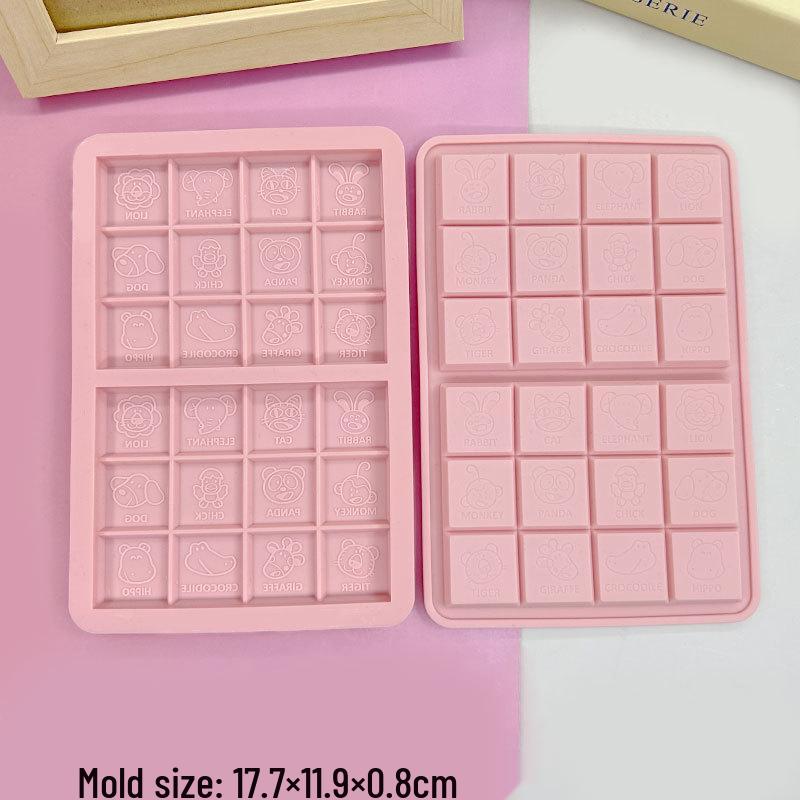 12-Cavity Braided Wavy Long Strip Gummy Mold, Crayon, Knife & Fork, Panda Mousse Pudding Mold