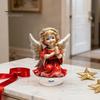 Stable Rotating Base Ornaments Christmas Acrylic 360 Degree Ornament, Double-sided HD UV Printed Angel Figurines Religious 2D Decorative Item