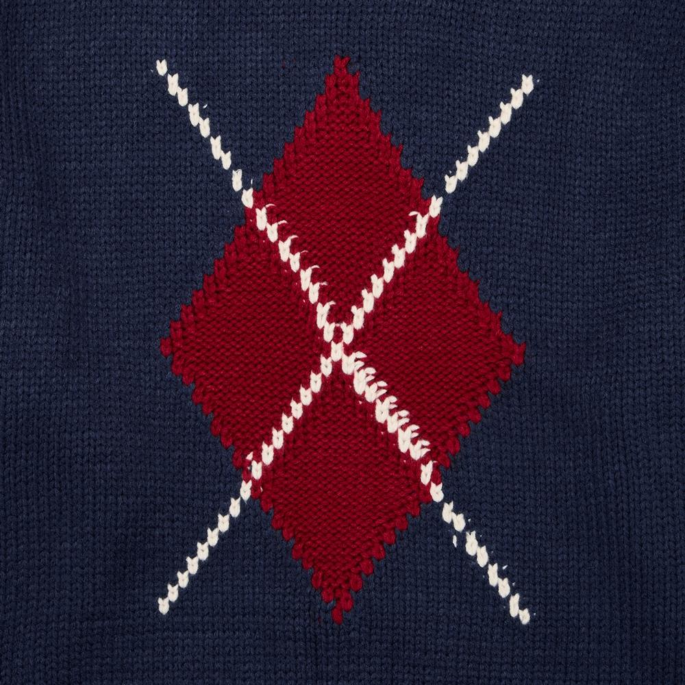 AMFEAST Chunky Funky Argyle Sweater Navy