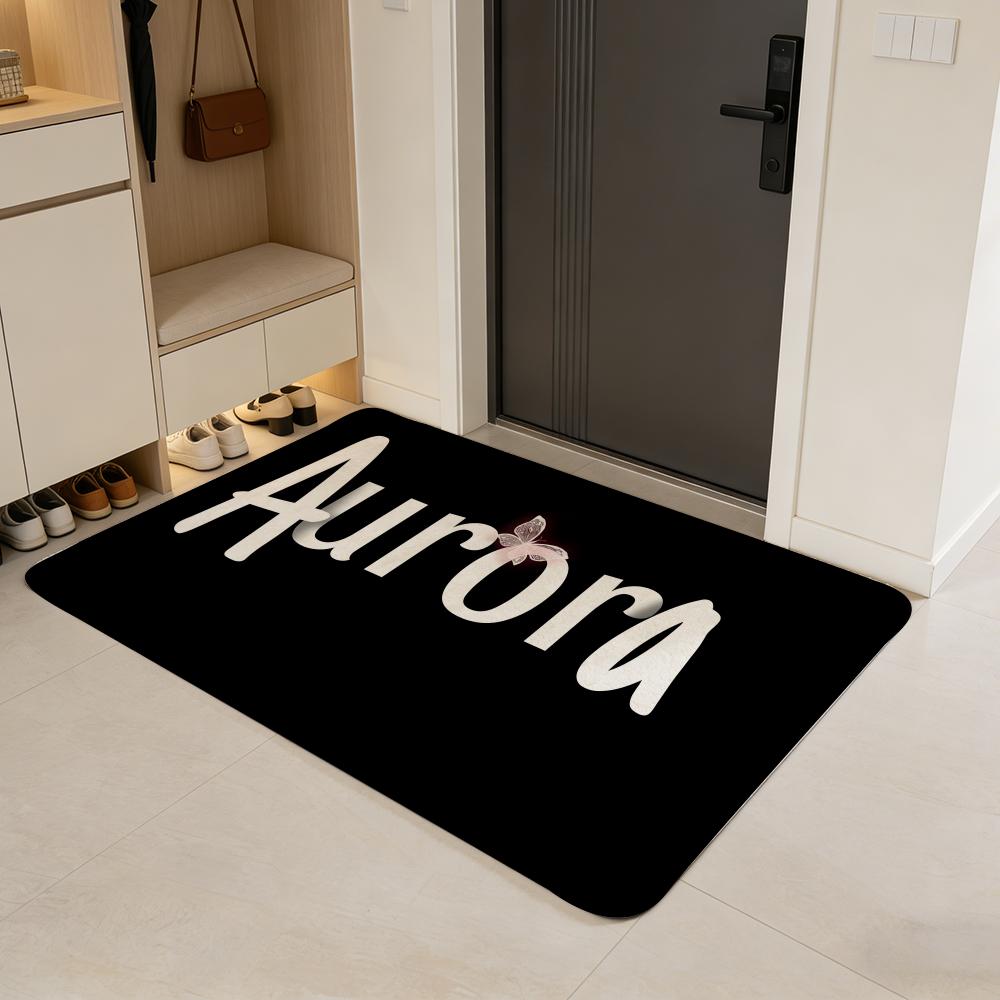 

singer A-Aurora Floor Mat Flannel Door Mat Non-Slip Absorbent Washable Indoor Home Rug 40x60cm