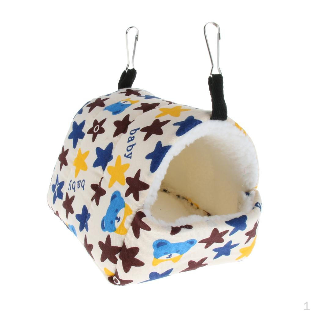 

Гамак со звездным узором, теплый для мелких животных, хомяков, мышей, крыс, морских свинок, хорьков, шиншилл,