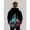 Children's Clothing, Boys' Creative 3D Printed Hooded Sweatshirt, Boys' Casual Sports Long Sleeved Hooded Top