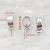 Plated DIY 925 Sterling Silver Peg Bail with Rhinestone