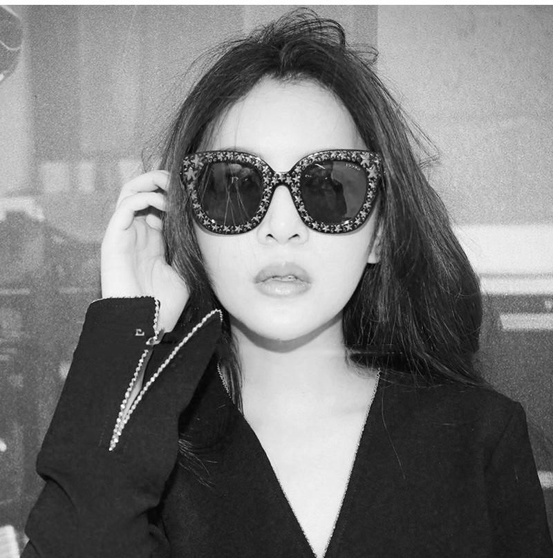 Vintage Woman Cat Eye Sunglasses Stars Sunglasses For Women Fashion Sun Glasses Brand Designer Eyewear Uv400
