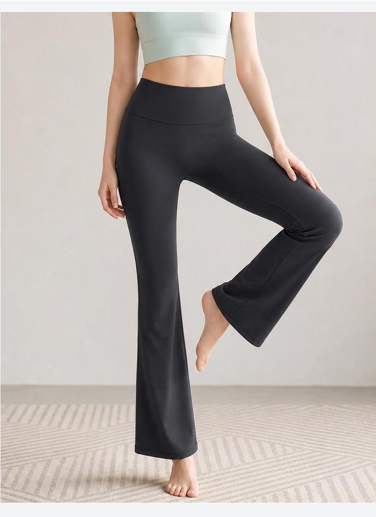 Pantalons de yoga évasés taille haute pour femme - Contrôle du ventre, Rehaussement des fesses pêche, Extensibles, Respirants, Amincissants, Sensation de seconde peau et Allongent visuellement.