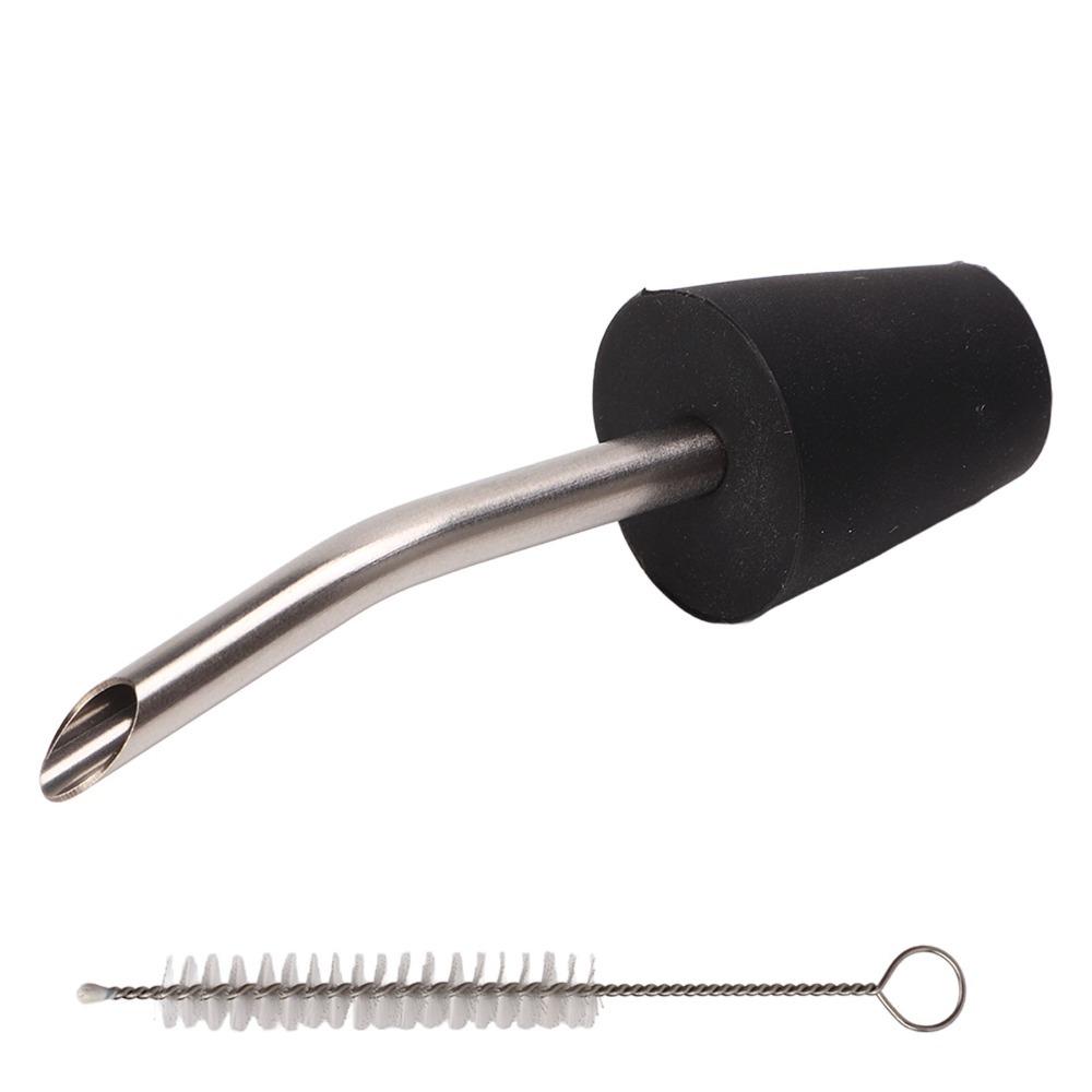 

Stainless Steel, Silicone Teapot Extension Spout Easy Pouring Pourer Spout Backpacking чорний