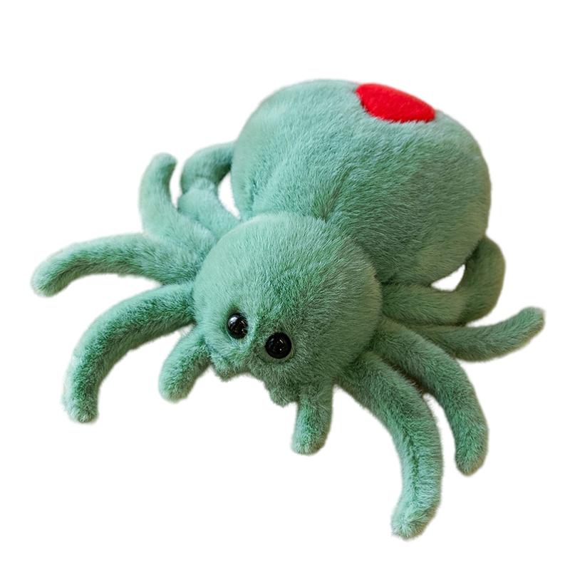 

Plush Realistic Spider Toy Stuffed Animals Doll Halloween Home Decor Gifts Kids зелений