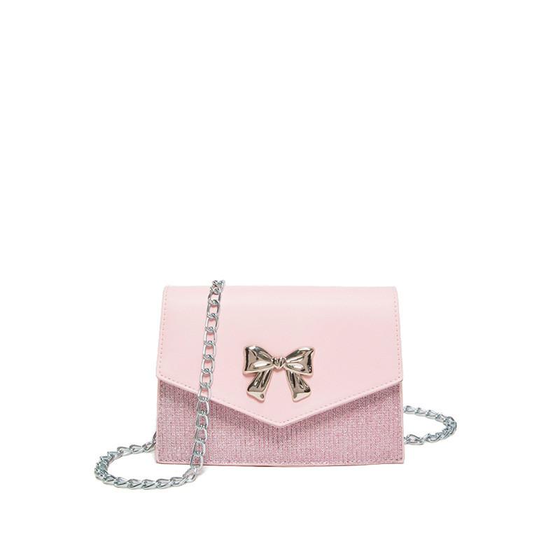 Modische Frühjahrs-Schmetterlingsknoten-Umhängetasche in eleganten Unifarben für einen trendigen Stil