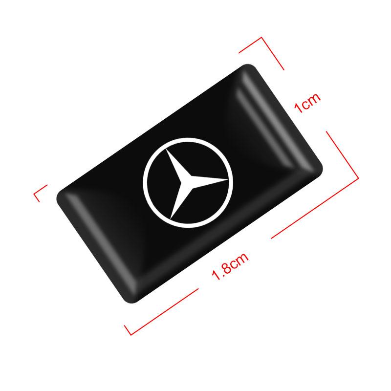 2/5/10Pcs Carbon Fiber Steering Wheel Car Logo Emblem 3D Stickers For Mercedes-Benz W213 W212 W220 W221 W222 W108 W126 W140 W168 W169 W176