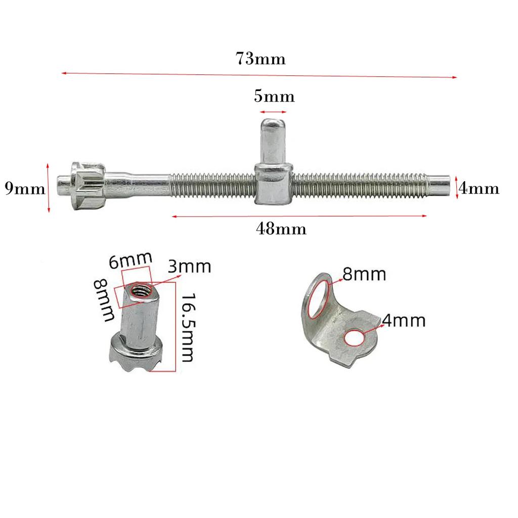 Chainsaw Maintenance 68 Mm Electric Saw Accessory Chainsaw Tension Adjuster Metal Screw Nut Efficient Cutting Adjustment