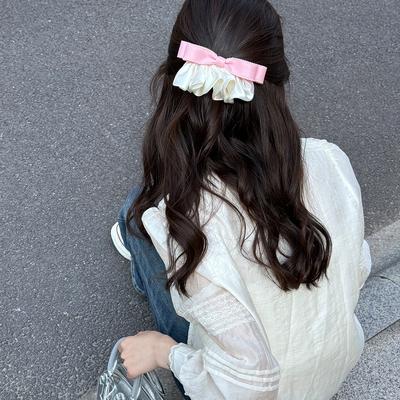 Korean Hair Accessories Pins and Clips for Women Girl Bow Popular Trendy Leading Fashion Cute Kawaii Sweets Kpop New  Ribbon