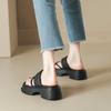 2025 new summer pinch feet heightened thick-soled cool slippers flip-flops wearing sandals women's Roman beach women's shoes