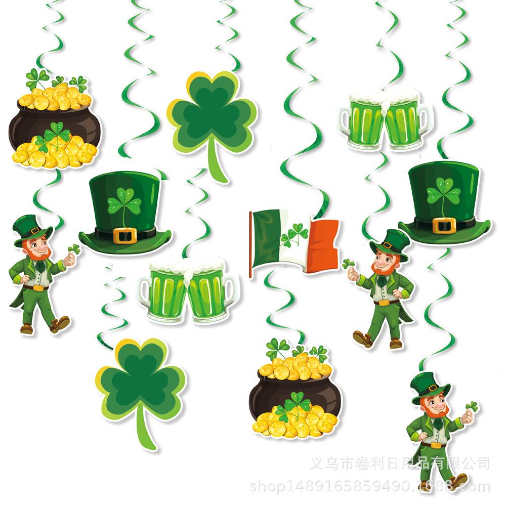 St. Patrick'S Day Party Supplies St. Patrick'S Party Decoration Arrangements Props Banners Disposable Tableware