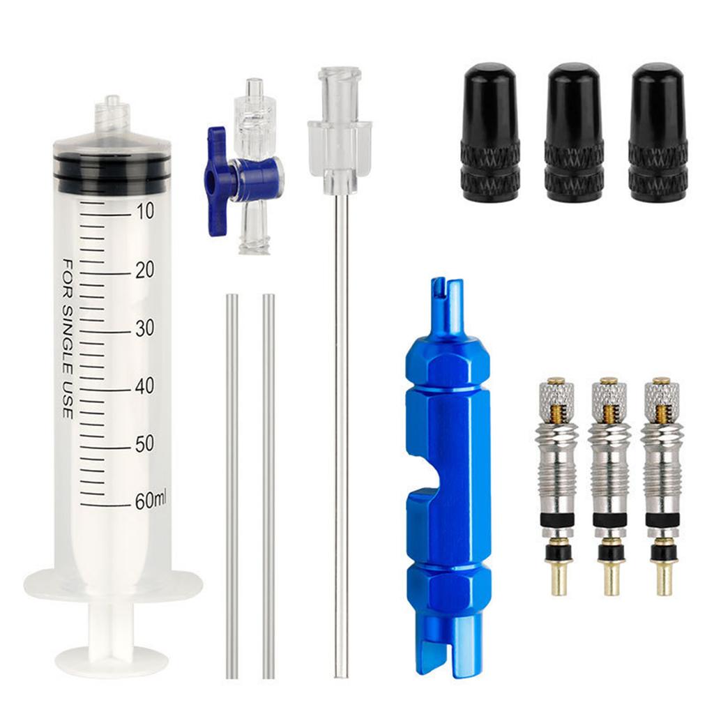 Road Bike Tire Repair Kits Mountain Bike Tubeless Tyre Sealant Syringe 60ml Bicycle Tire Fluid Injection Tool Enduring