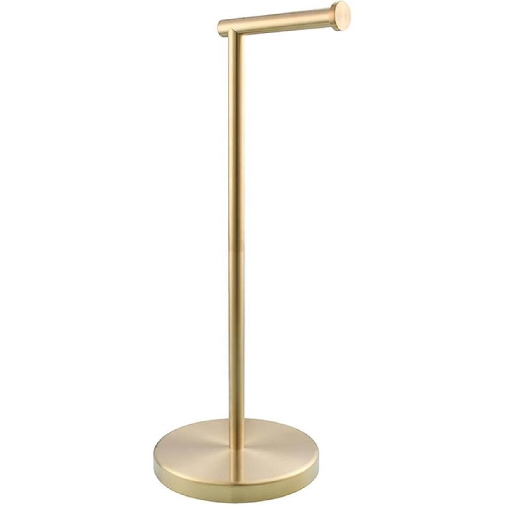 Toilet Paper Holder Stand, Free Standing Toilet Paper Holder, Stainless Steel Toilet Tissue Paper Roll Storage Holder Stand,Pedestal Tissue Dispenser