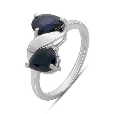 Bague en argent avec saphir naturel 2,658 ct, poids du produit 3,09 g (2178903)